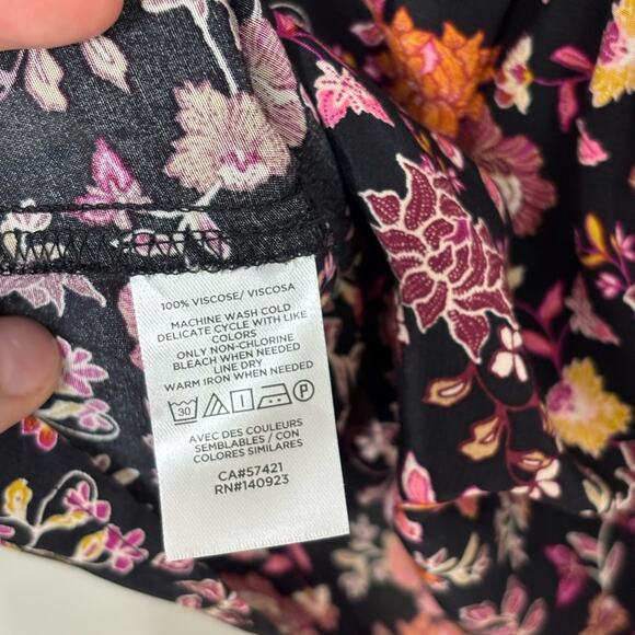 LOFT Floral Wrap Blouse - Size XS - Picture 6 of 7